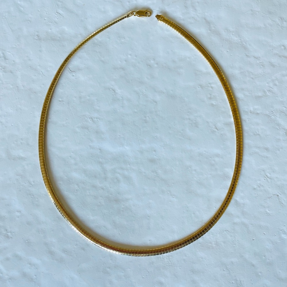 Gold snake chain necklace